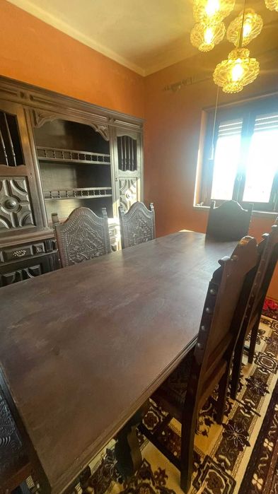 Louceiro/Móvel Sala + Mesa e Cadeiras Madeira