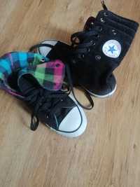 Nowe buty wysokie trampki converse welurowe 36,5 cm