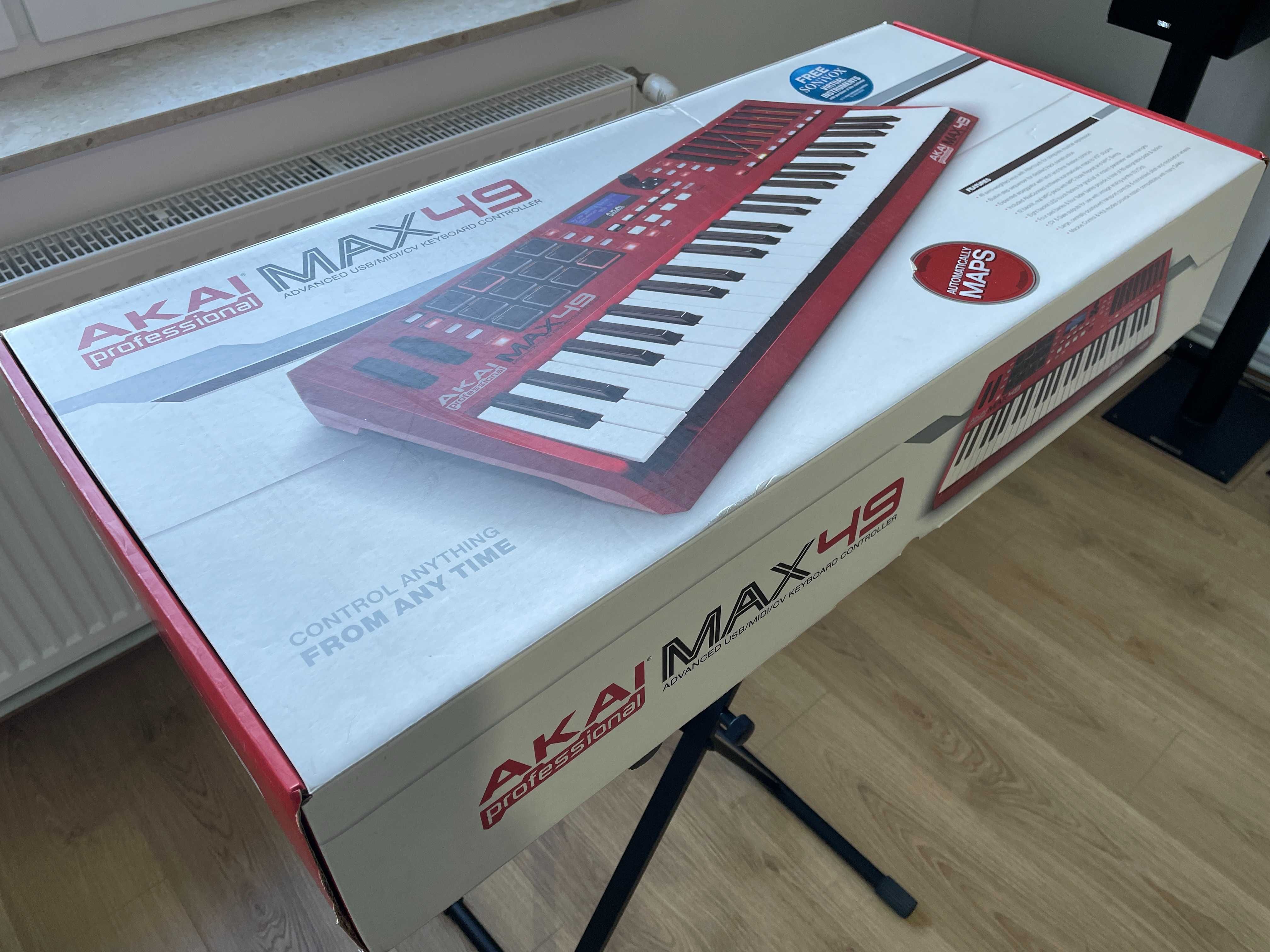 Akai MAX 49 klawiatura sterująca MIDI + stand gratis