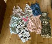 7x dziewczęca sukienka H&M + spodnium