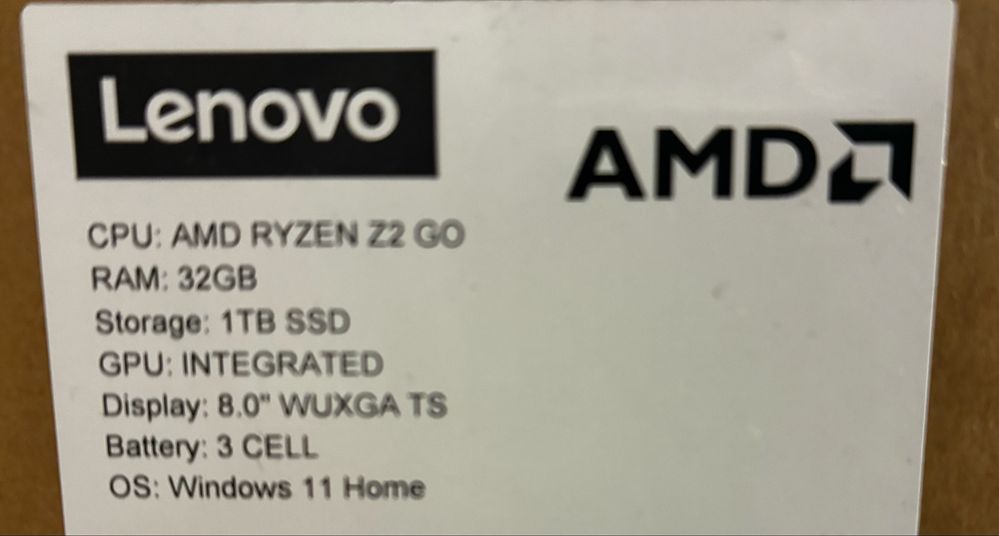 Nowy Zapakowany Lenovo Legion Go S 1TB 32GB Z2 Go