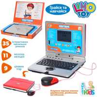 Детский обучающий ноутбук Limo Toy 3 языка укр англ рус 2 цвета