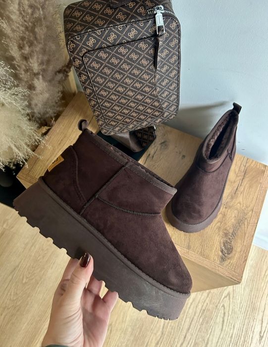 Czekoladowe śniegowce buty ugg Varlesca chicaca 39 40