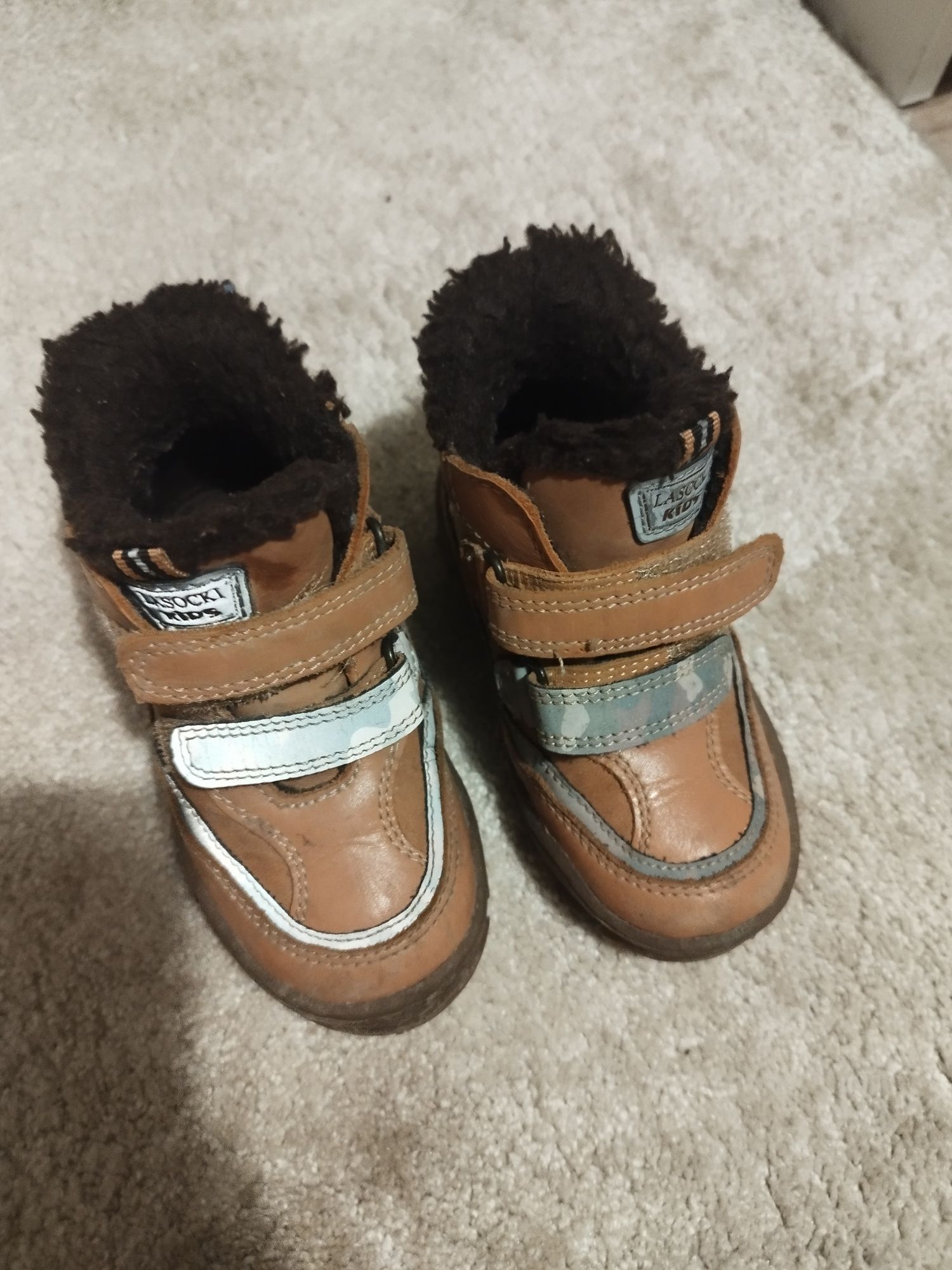 Brązowe buty zimowe dla chłopca Lasocki kids