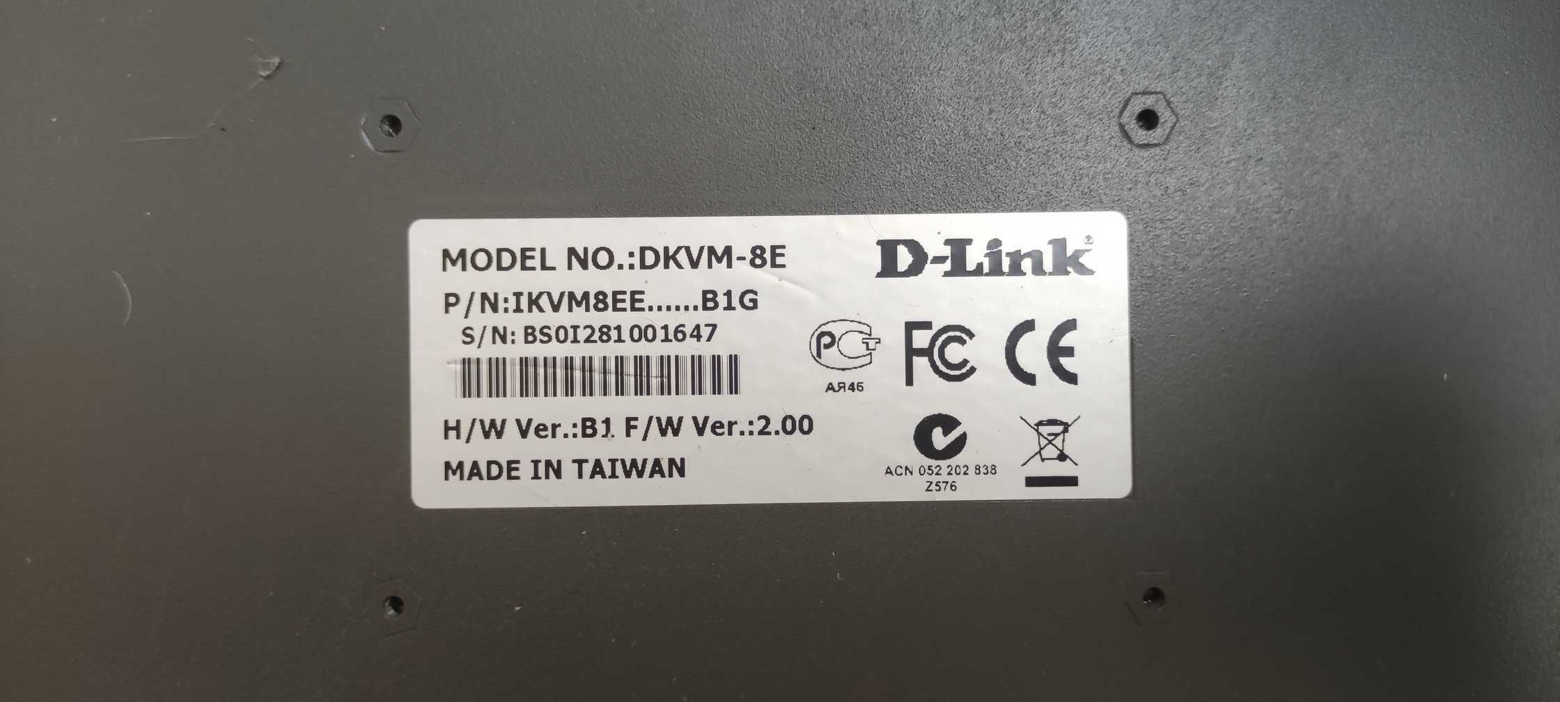 Переключатель KVM D-Link DKVM-8E Комутатор Свитч switch