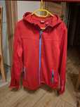 Kurtka wiatrowka  softshell czerwona na polarze 42/44