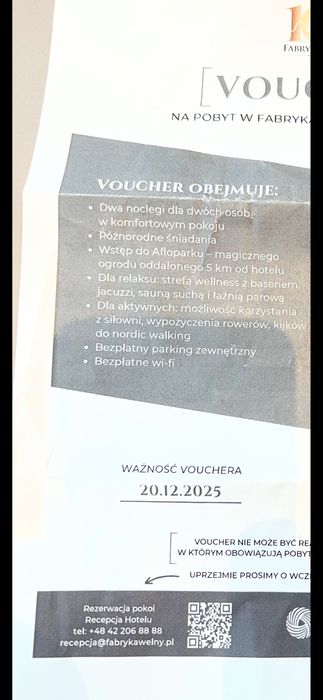 Voucher do Spa sprzedam