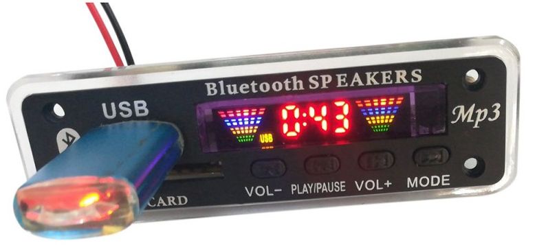 BLUETOOTH 5.2! Модуль із мікрофоном 12V MP3/WMA/WAV/FLAC, APE