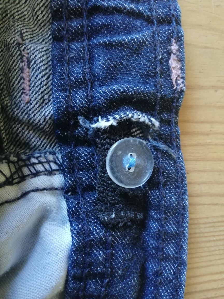 Spodenki krótkie 8-9 lat jeansowe DENIM CO z przetarciami