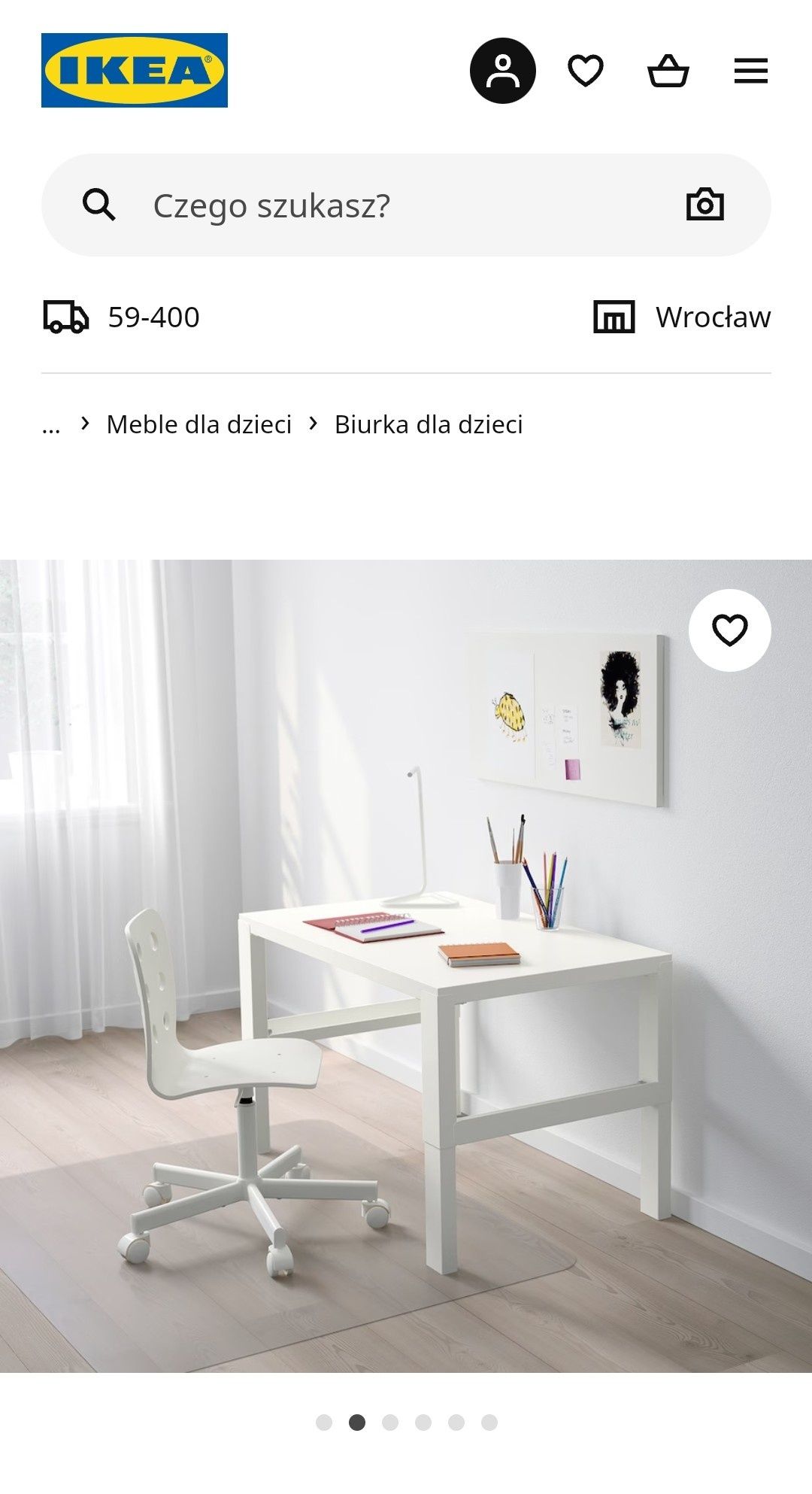 Biurko dla dziecka, regulowane, Ikea Påhl