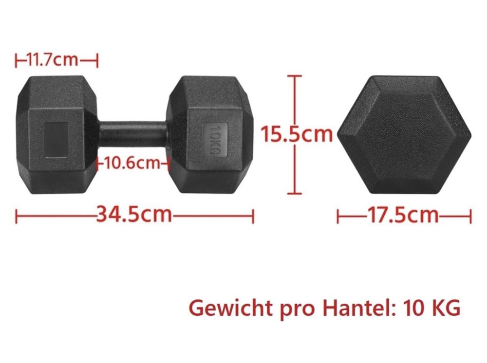 Hantel 2 sztuki 2 x 10 KG