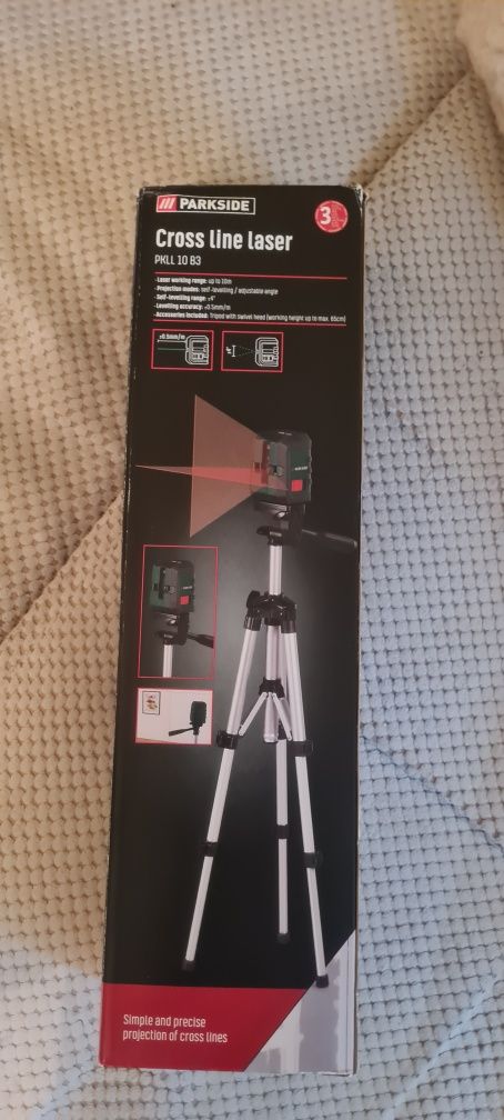 Laser krzyżowy Parkside nowy