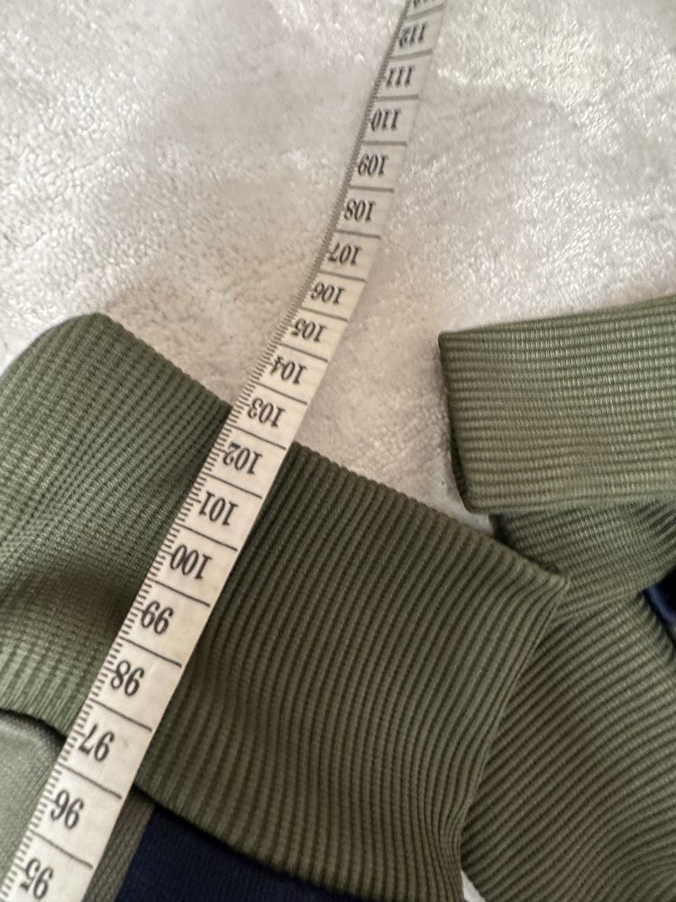 Tommy hilfiger modny dres bluza spodnie block khaki zielony M