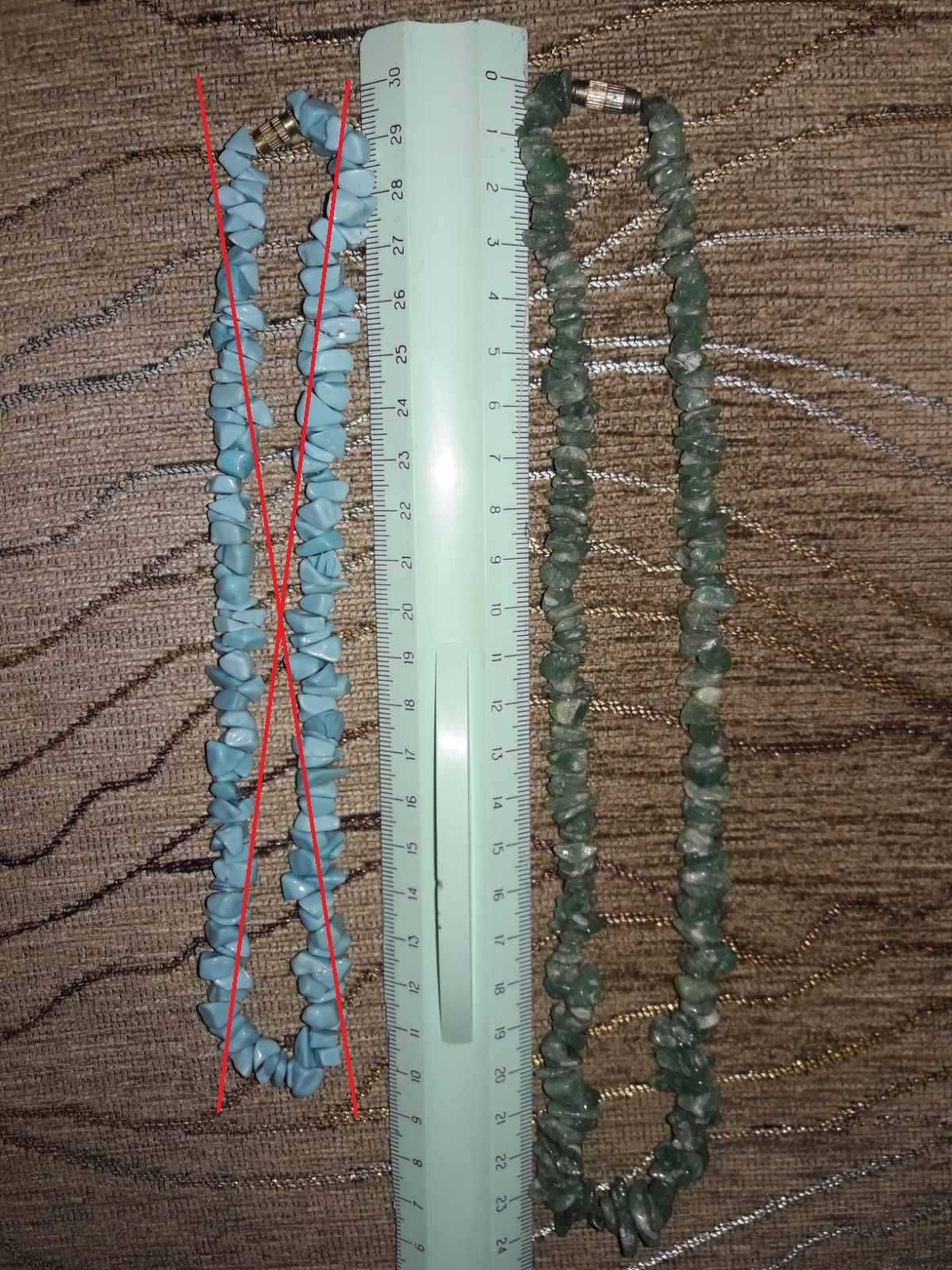 Бусы из крошки натуральных камней