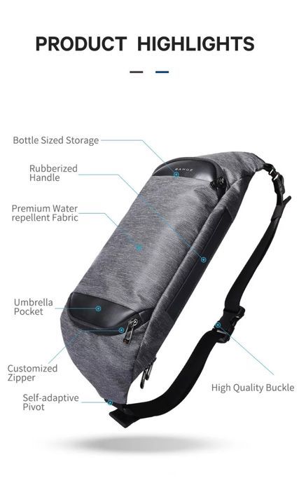 Сумка Xiaomi BANGE BG-2556 Mi рюкзак бананка чехол клатч sling bag клю