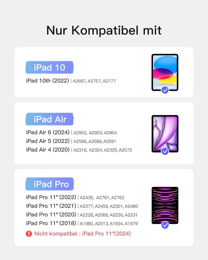 Inateck Etui z klawiaturą ultralekka klawiatura do iPada 10 generacji