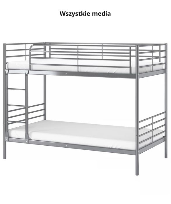 piętrowe metalowe łóżko ikea