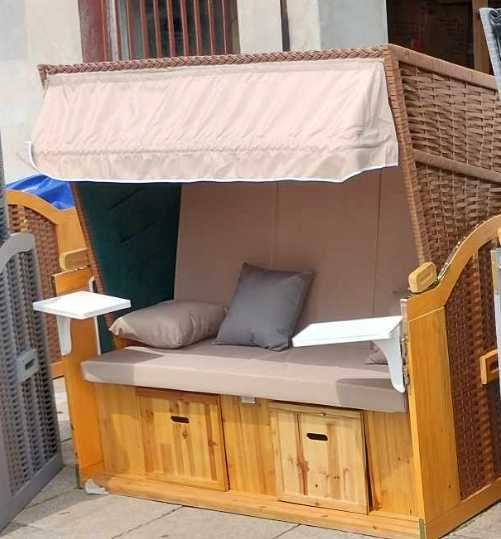 Kosz plażowy na plaże ogrodowy 2 osobowy 120 cm pokrowiec gratis