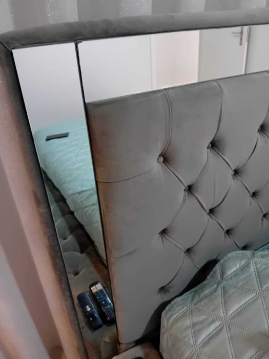 Cama redonda cinza