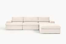 Sofa modułowa z pufem Russell 4-osobowa Westwing Collection