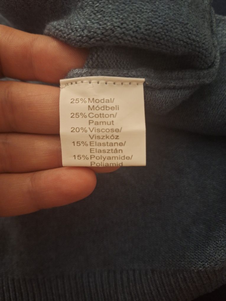 Kamizelka bezrękawnik sweter M/XL błękit