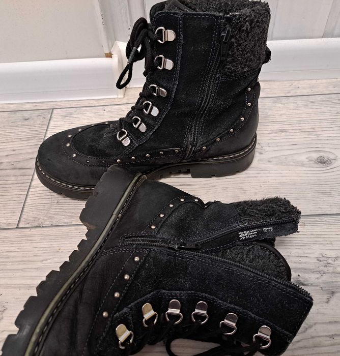 Buty zimowe, rozmiar 36, skóra naturalna