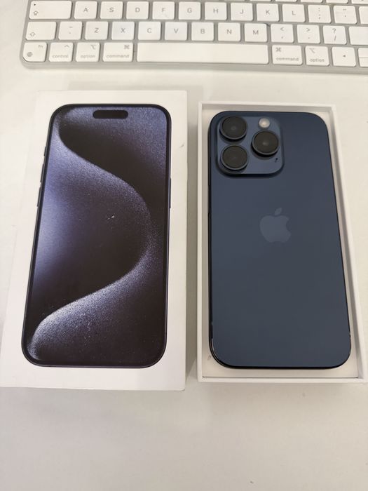iPhone 15 Pro 512gb Titanium Blue IOS 18 Bateria 98% od nowości