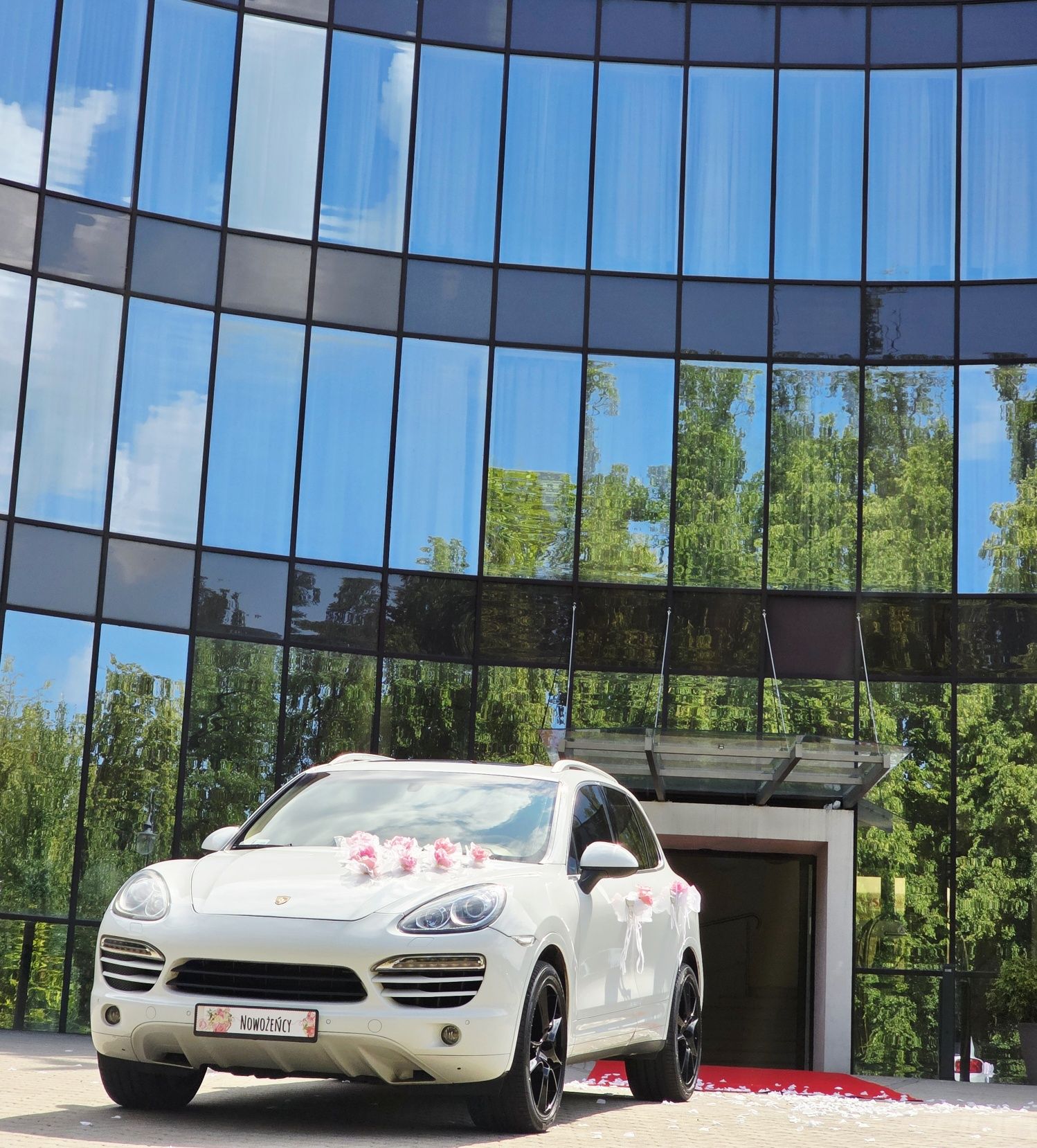 Auto samochód do ślubu wesele Białe Porsche Cayenne !