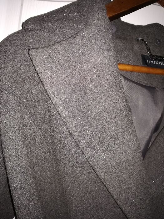 Szary wiosenno/jesienny płaszcz Reserved roz. 40