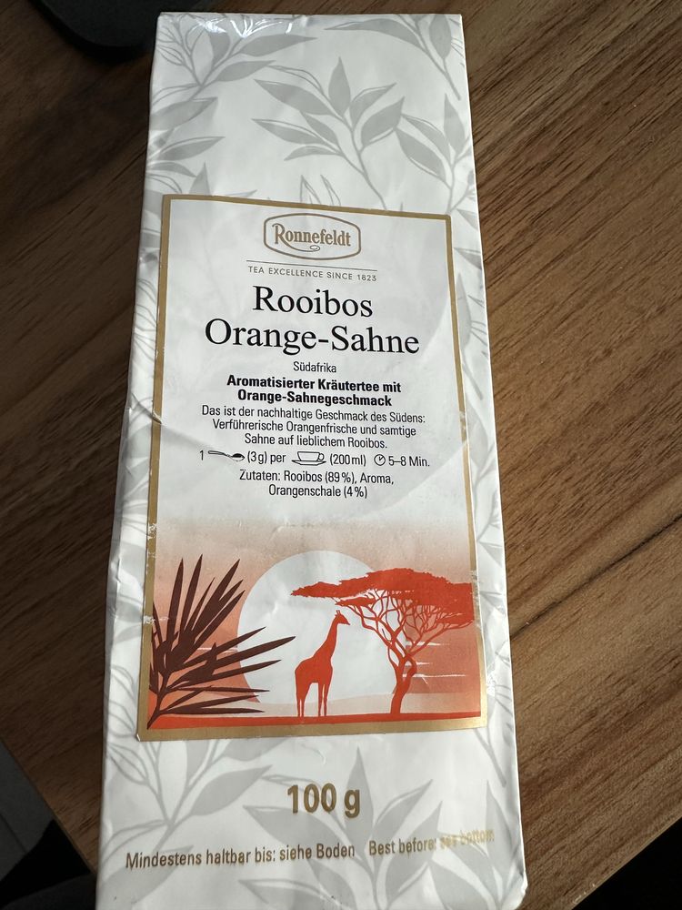 Herbata Rooibos Liściasta Ronnefeldt Rooibos Orange Sahne 100g