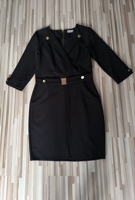 Sukienka biurowa czarna Ombre 38