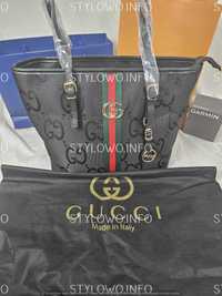 Torebka Gucci Milano torebki duza czarna hologram monogram Premium