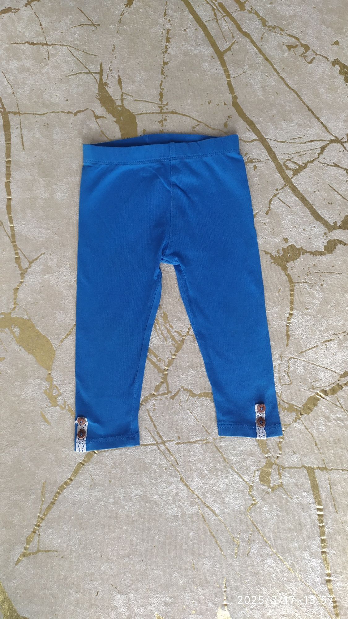 Spodnie, getry, legginsy dla dziewczynki niebieskie, r. 74, Cool Club