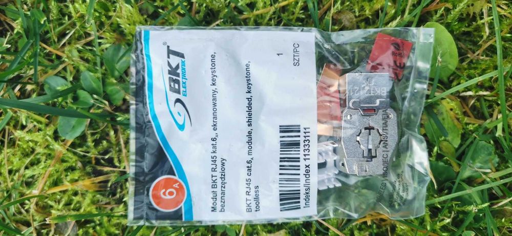 Keystone BKT kat. 6A, ekranowane, beznarzędziowe