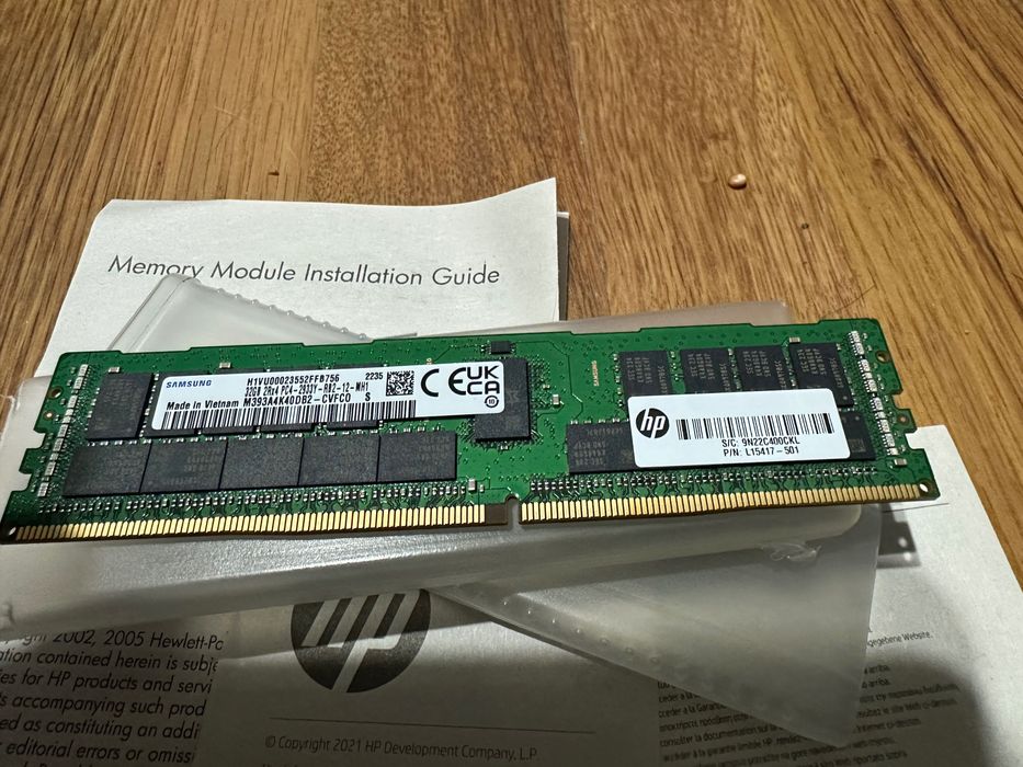 Pamiec RAM HP DDR4 32gb 2666mhz cl19 2Rx4 Smart Kit (815100-B21)