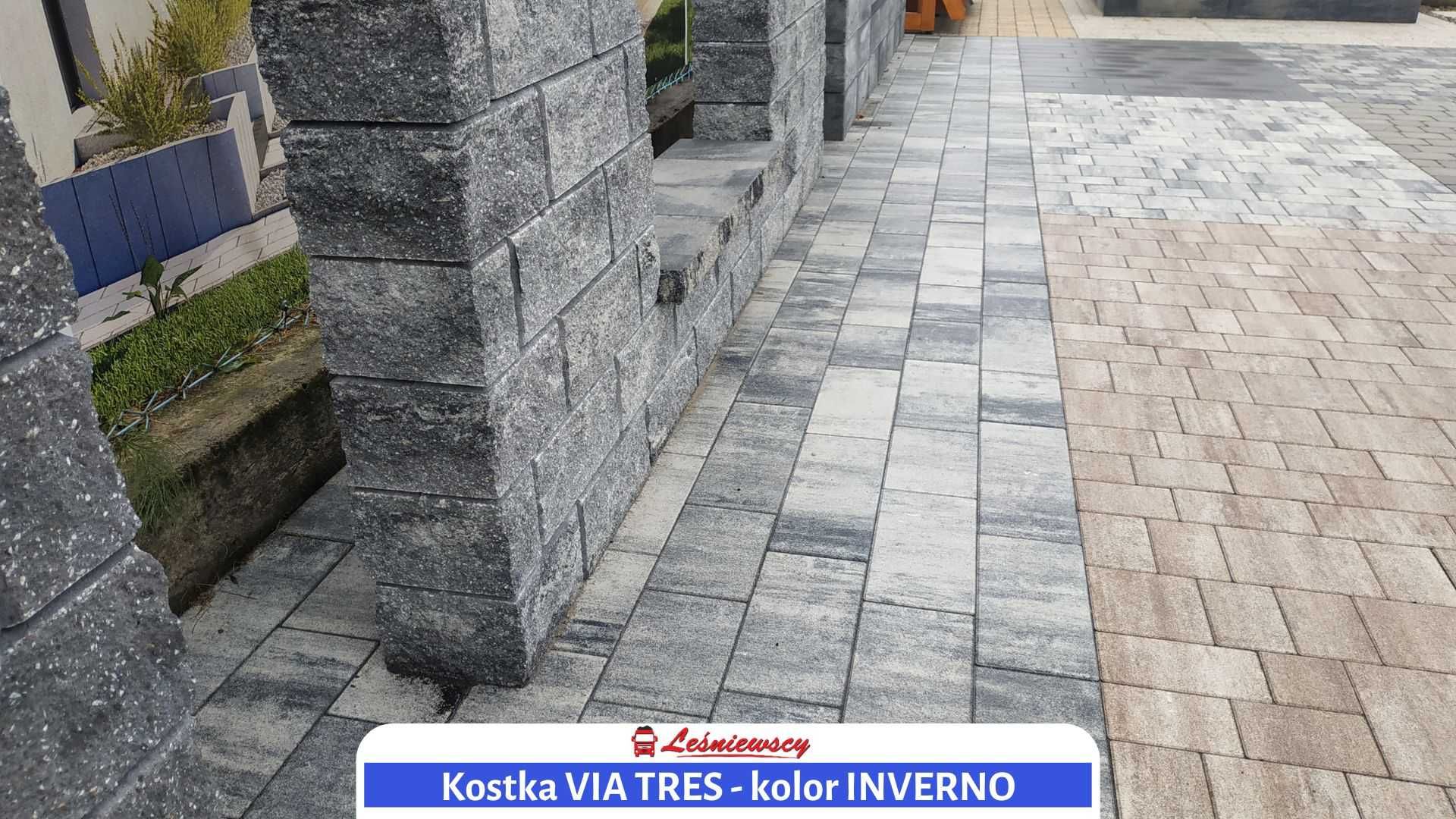 Kostka brukowa Drogbruk-VIA TRES kolor Inverno na taras podjazd POZNAŃ