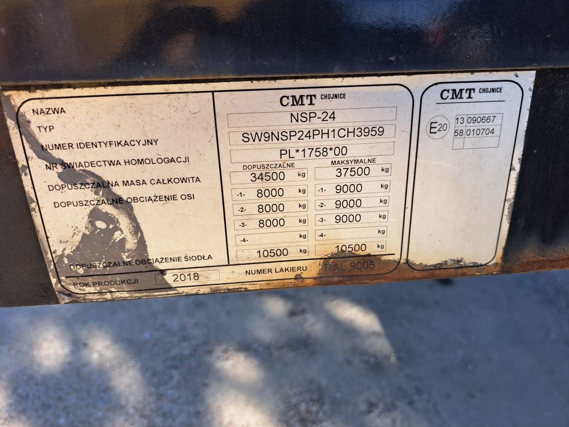 Naczepy CMT NSP 24 platformy 2018 r