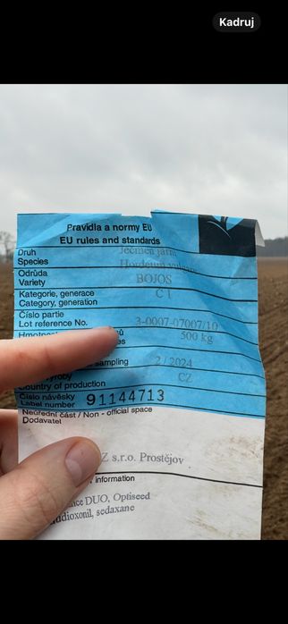 Materiał siewny Jęczmień Jary Bojko 2024r