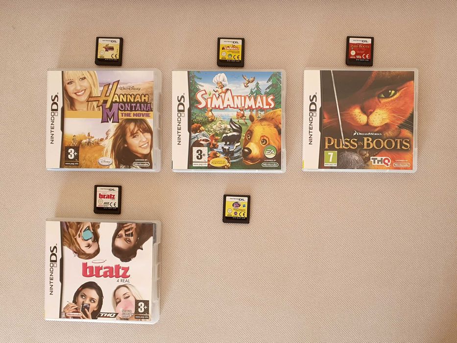 Nintendo DS Cor de Rosa + 5 Jogos + Bolsa Protetora e Extras