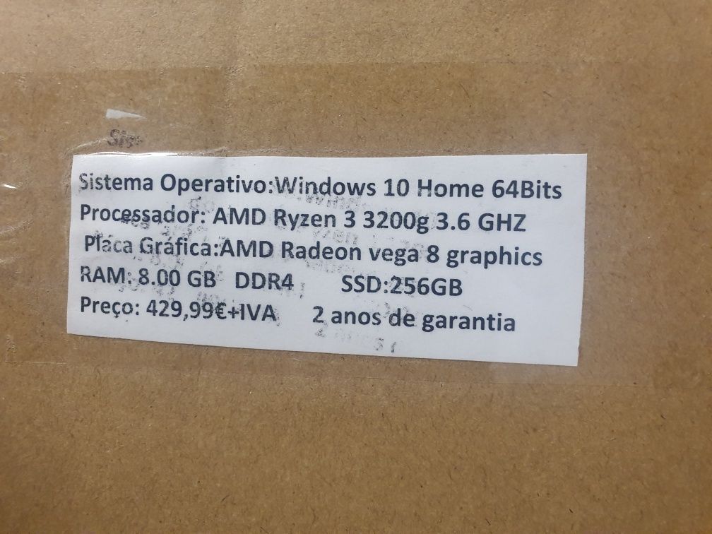 Torre ryzen 5 3350g com gráfica VEGAS 2GB 8gb ddr4 ssd m.2 256gb NOVO