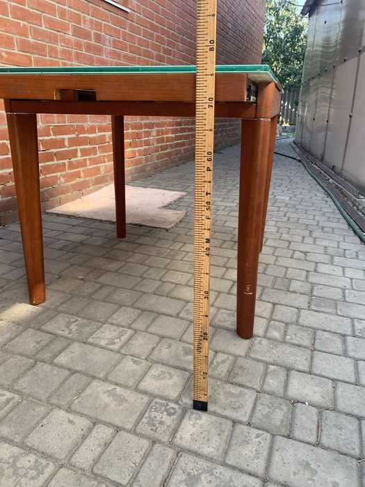 Стол обеденный стеклянный+дерево, раздвижной продам