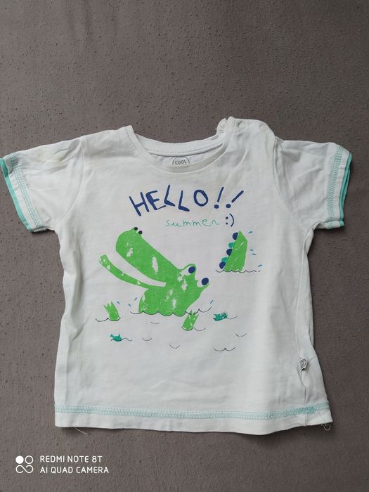 Koszulki dla chłopca z krótkim rękawem rozm 74