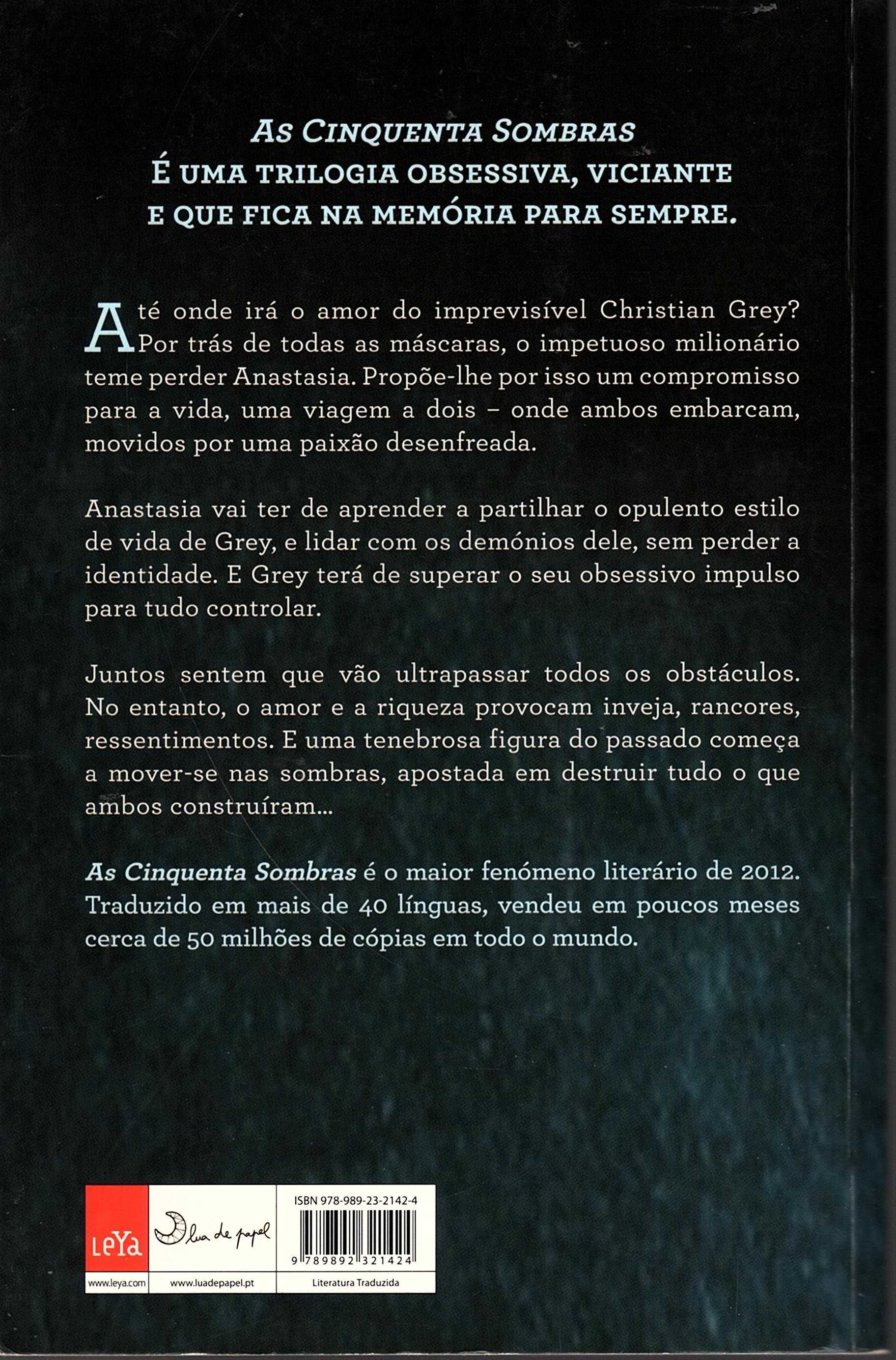 As cinquenta sombras de Grey, de E L James (trilogia completa)