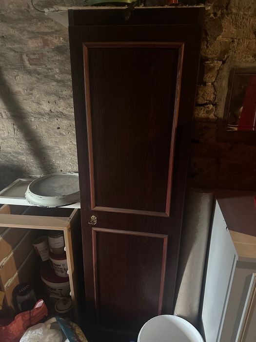 Komplet mebli kamienicznym stylu szafka kredens retro prl sztukateria