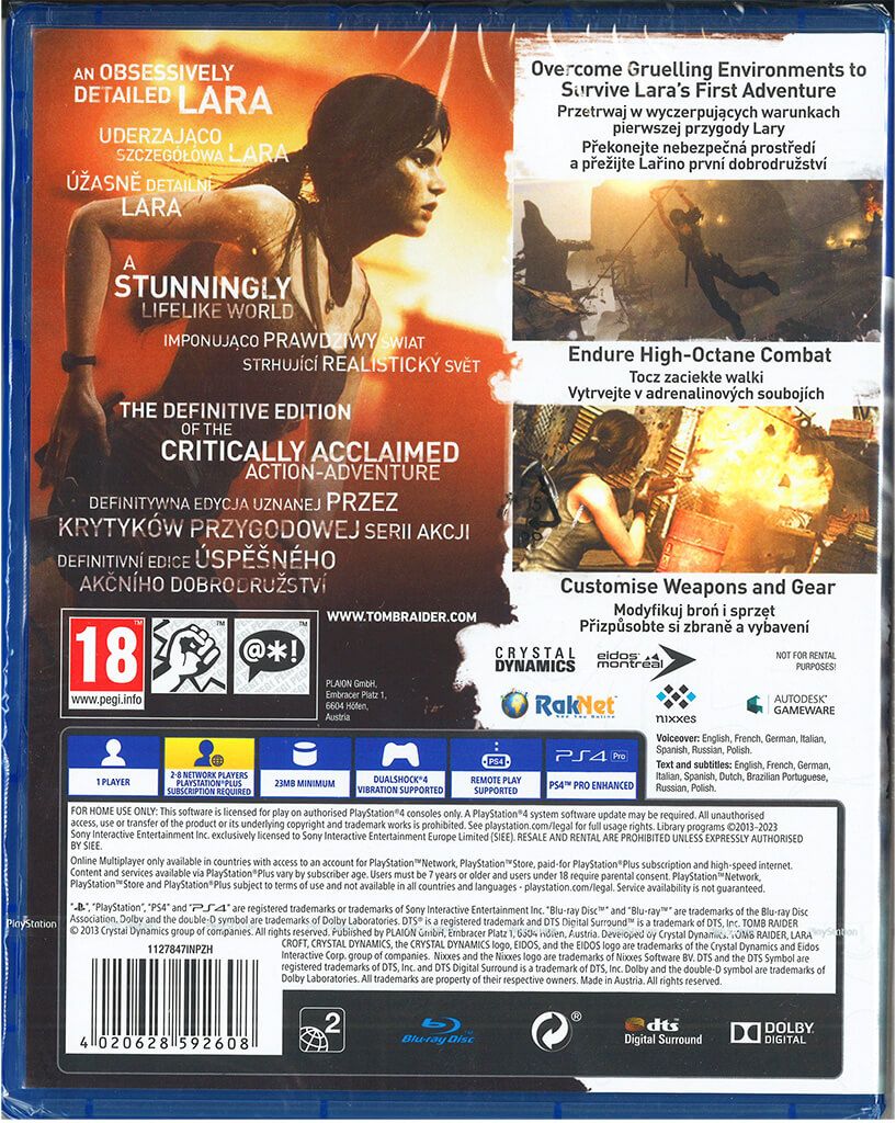 Tomb Raider: Definitive Edition POL (PS4) Gra nowa w folii