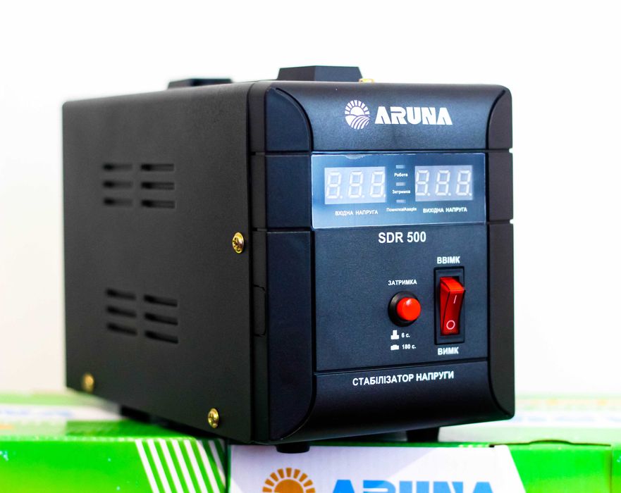 Стабилизатор напряжения для газового котла ARUNA SDR 500. Два дисплея!