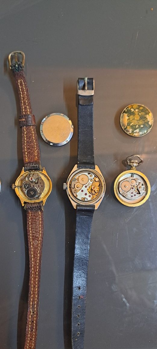 9 Relógios de corda e automático vintage para restauro peças lote.
