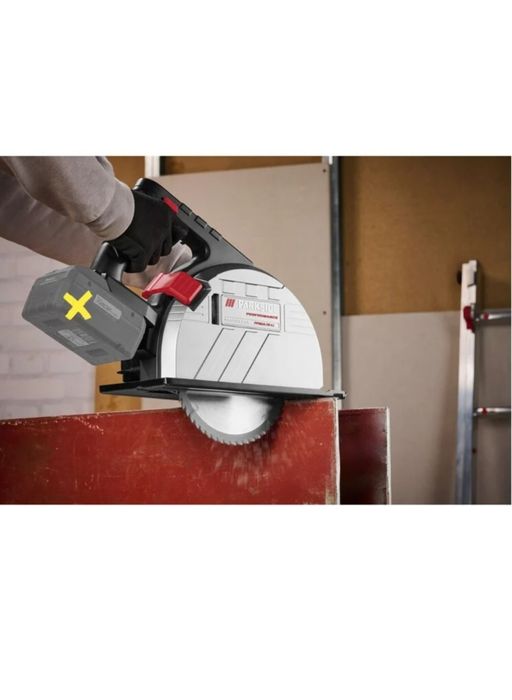 Serra circular de metal recarregável de 20V parkside performance