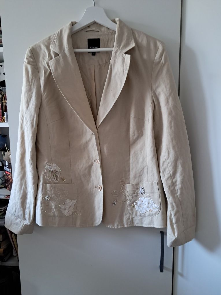 Marynarka lniana Fabiani rozm 38