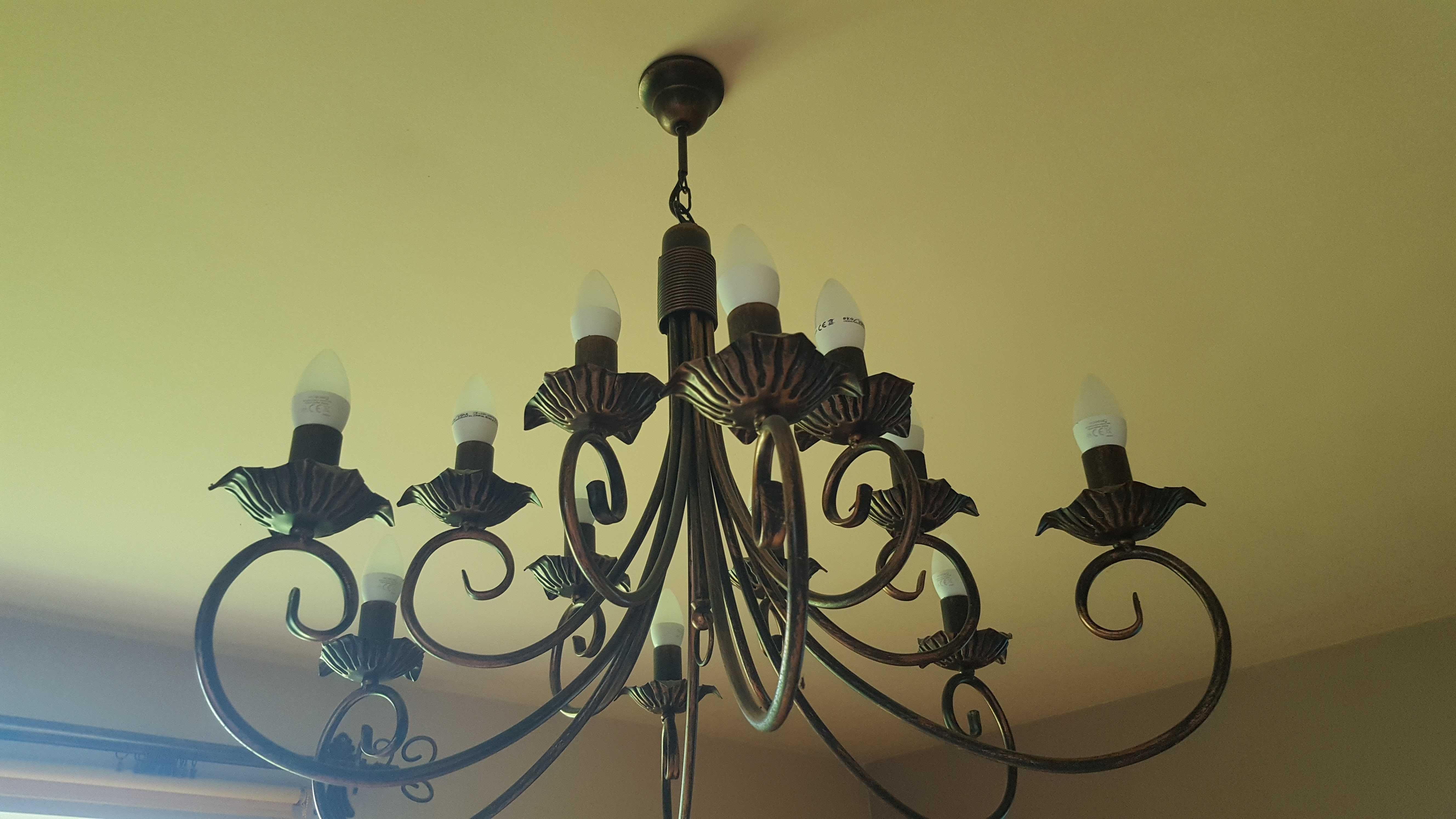 Lampa wiszące stalowe, świecznik
